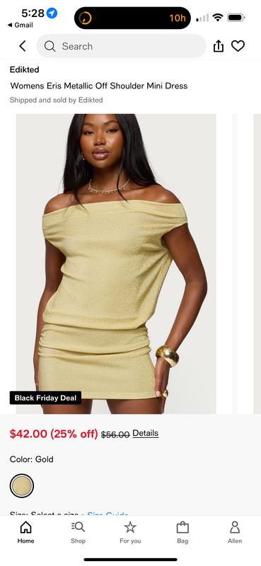 Here’s the same dress at Macy’s 7 days later with a Black Friday discount and it’s $4 more.