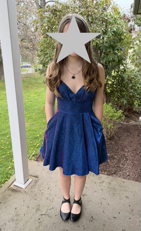 B Darlin Juniors' Glitter-Knit Skater Party Dress - Macy's