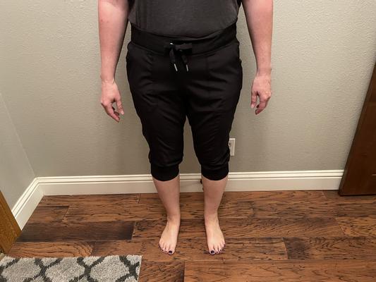 Tucked shirt to show fit