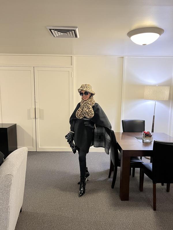 Wearing this set of accessories makes you stand out in a crowd! It is also comfortable and warm besides looking chic.