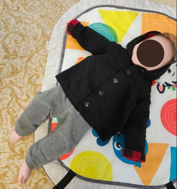 Black with plaid trim.