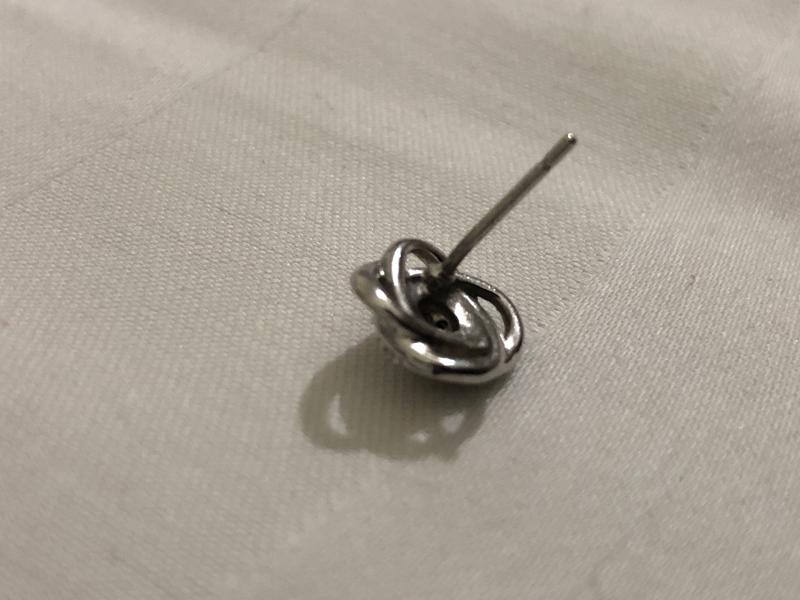 No centered for more strength. Stem is welded to base. Stem bends when putting on posts. These are everyday earrings for me and should be better quality.