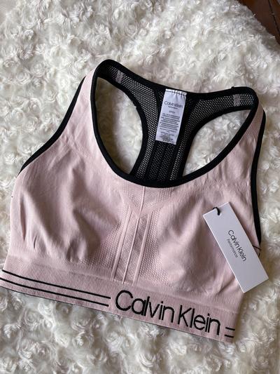 Calvin klein performance reversible racerback sports bra best sale