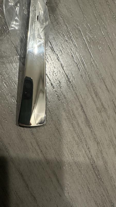 The sractch is tiny, but I would expect no scratch after paying premium price