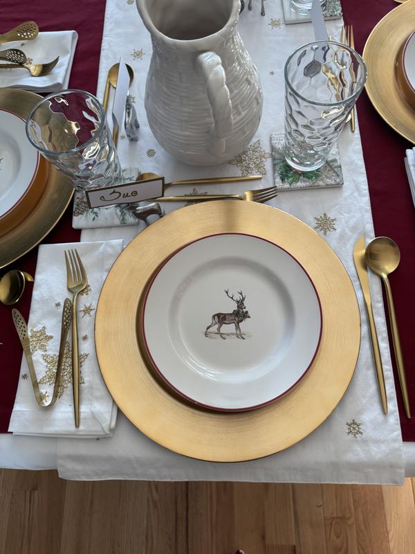 4枚セットnoritake contemporary Mediterranean Noritake Trefolio Gold Dinnerware, Schott Zwiesel Modo Glassware