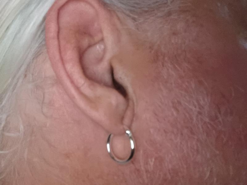 Me wearing the earrings