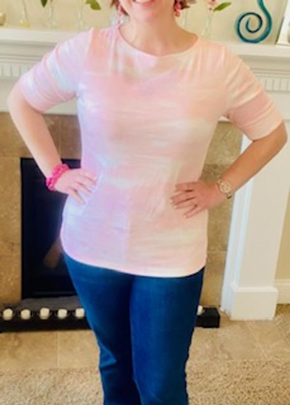 macy's elbow sleeve top