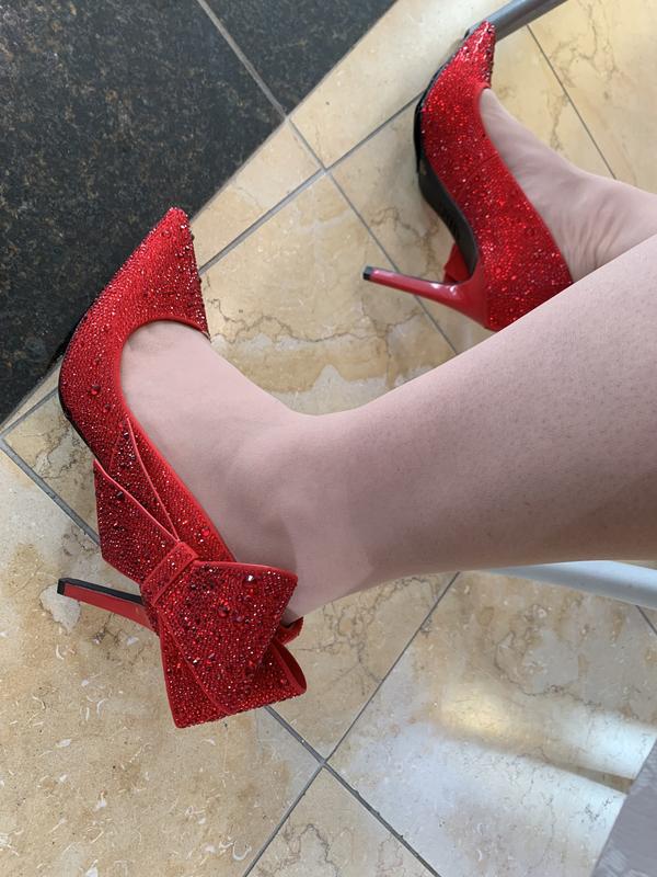 Red Glitter Macys Sequin Shoes Merline Red Sandals Shop Online At