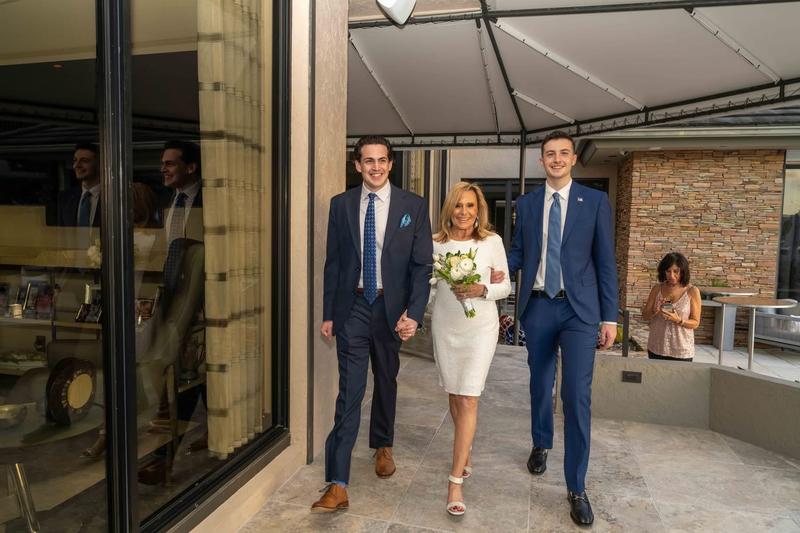 At my wedding at age 80 last winter