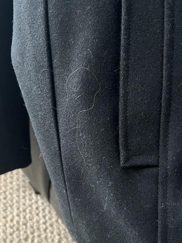 Men's Double Breasted Wool Blend Peacoat with Bib 