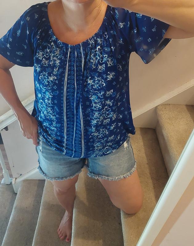 売れ筋商品|||スタイルアンドコー カットソー トップス レディース Petite Floral-Print Top, Exclusively at Macy's Bright White Combo Style & Co Petite Floral-Print Top, Exclusively at Macy's
