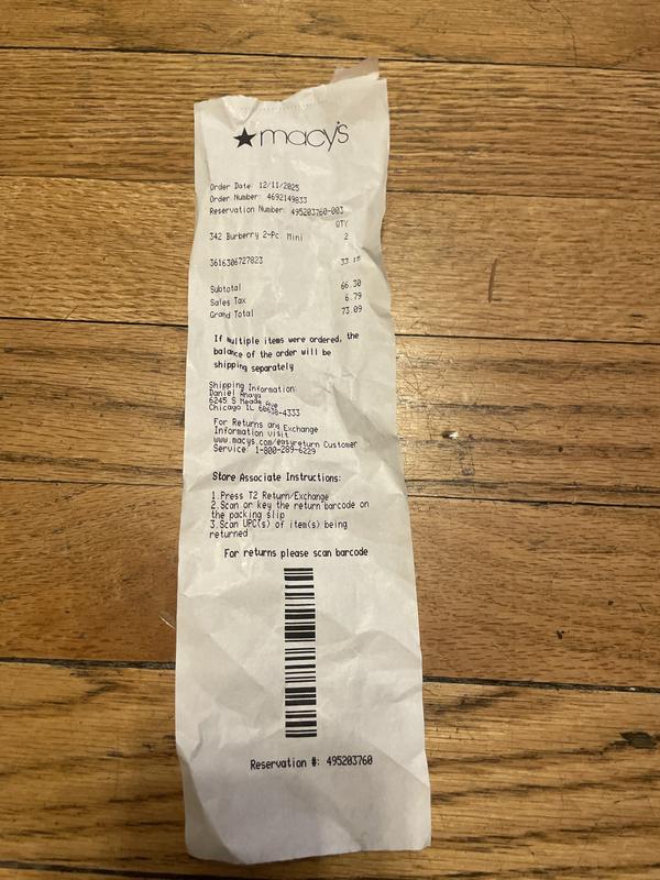 So what know? I hate to be ripped off. Who ever shipped this item tampered wit it. I can’t believe this. People who work for Macy are doing this. Never again.