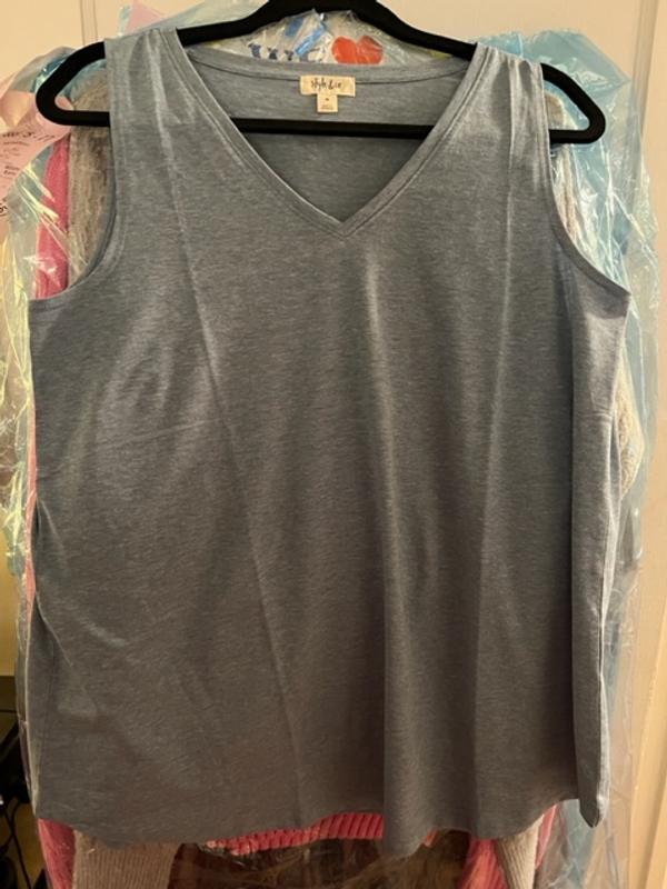売れ筋商品|||スタイルアンドコー カットソー トップス レディース Women's Printed V-Neck Tank, Exclusively at Macy's Black Stripe Style & Co Women's Printed V-Neck Tank, Exclusively at