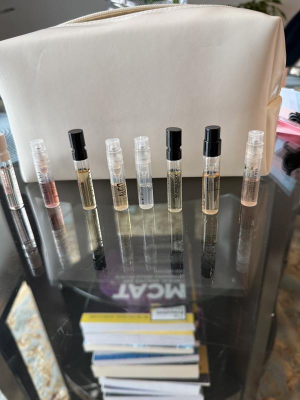 Half full perfume vials
