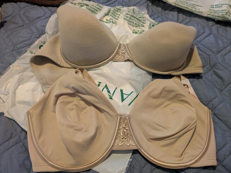 Comparison top current has shape support/ Bottom new just received  under wire only