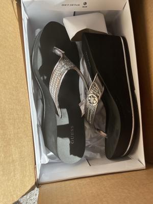 Guess sarraly eva logo wedge sandals best sale