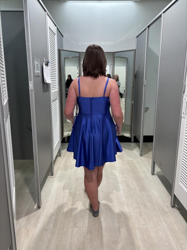 Juniors' Draped-Top Skater Dress
