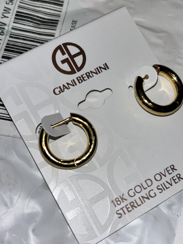 Small Hoop Earrings in 18k Gold-Plated Sterling Silver (also in Sterling Silver), 3/4", Exclusively at Macy's