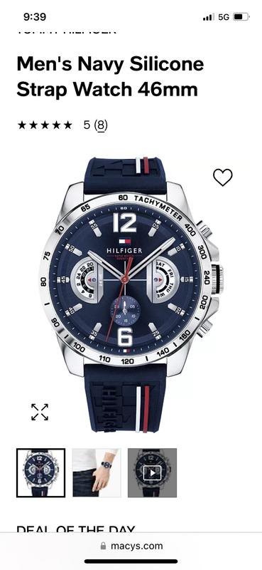 Tommy hilfiger men's navy silicone strap watch 46mm sales