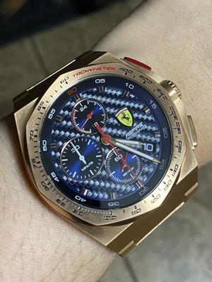 Ferrari Men's Chronograph Aspire Rose Gold-Tone Bracelet