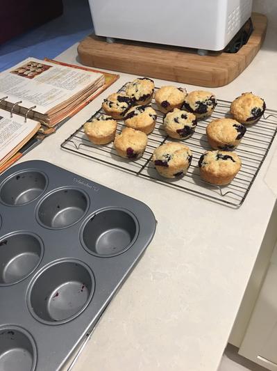 Ooey, gooey blueberry muffins!