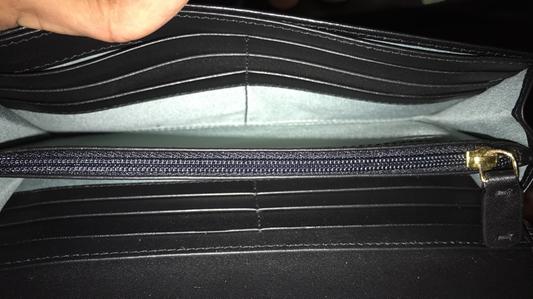 another view of inside of wallet, that has more card slots and pockets