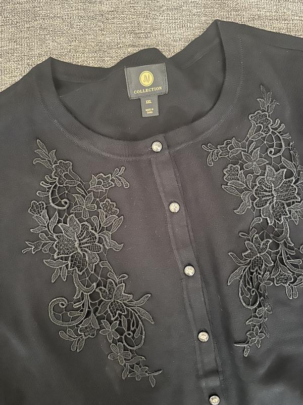 floral design on front