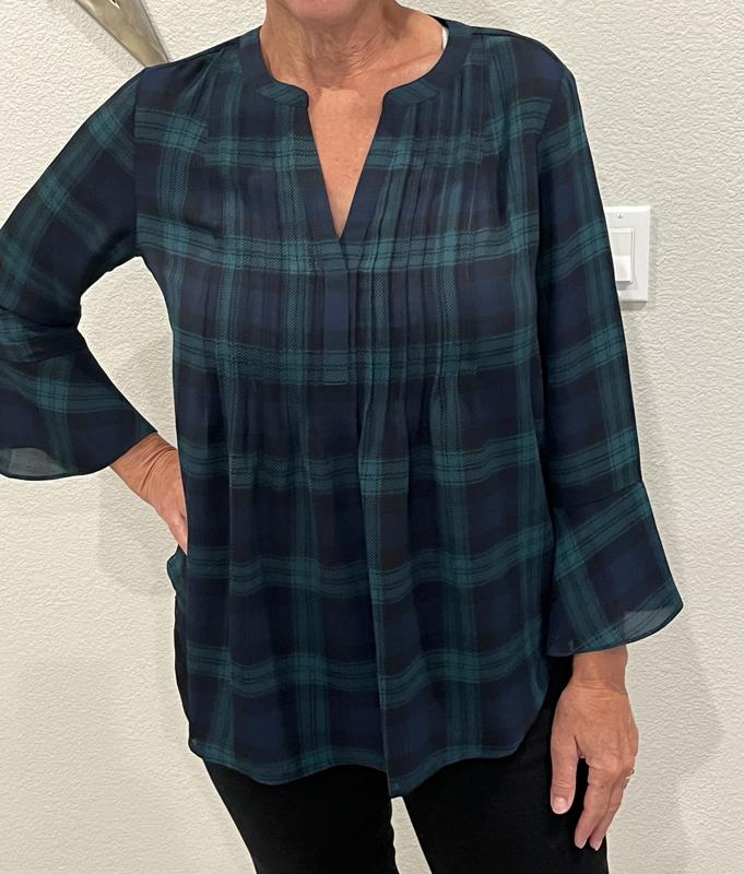 売れ筋商品|||スタイルアンドコー カットソー トップス レディース Plus Size Printed Ruffle Pintuck Top, Exclusively at Macy's Industrial Blue Style & Co Women's Printed Pintuck Ruffle Sleeve Top