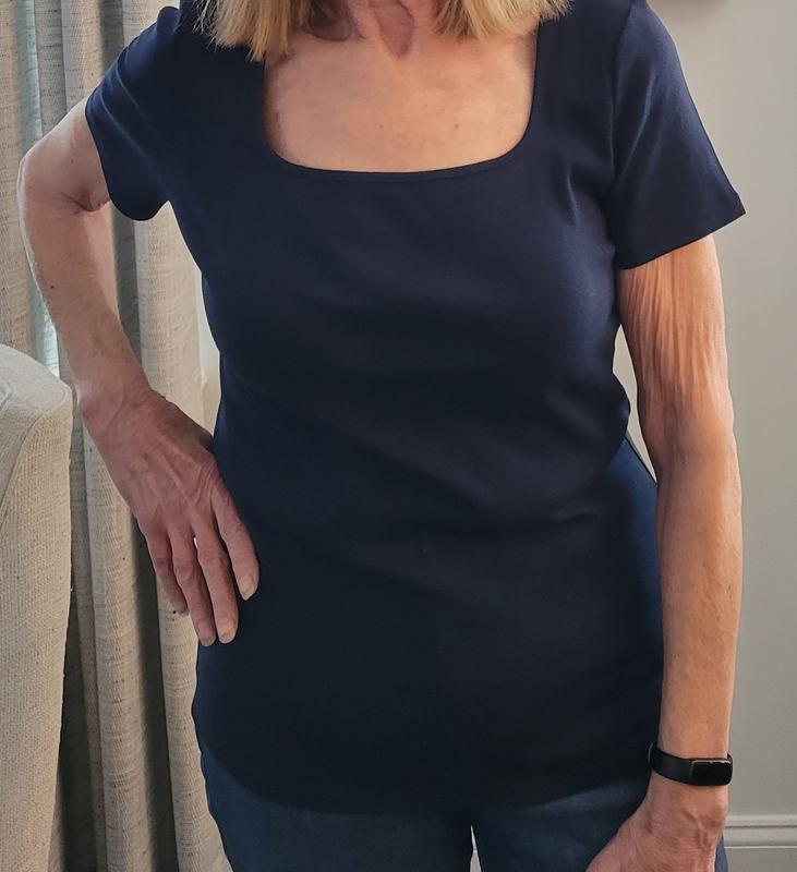 売れ筋商品|||スタイルアンドコー カットソー トップス レディース Women's Cotton Square-Neck Short-Sleeve T-Shirt, PXS - 3X, Exclusively at Macy's Industrial Style & Co Women's Cotton Square-Neck Short-Sleeve T-Shirt
