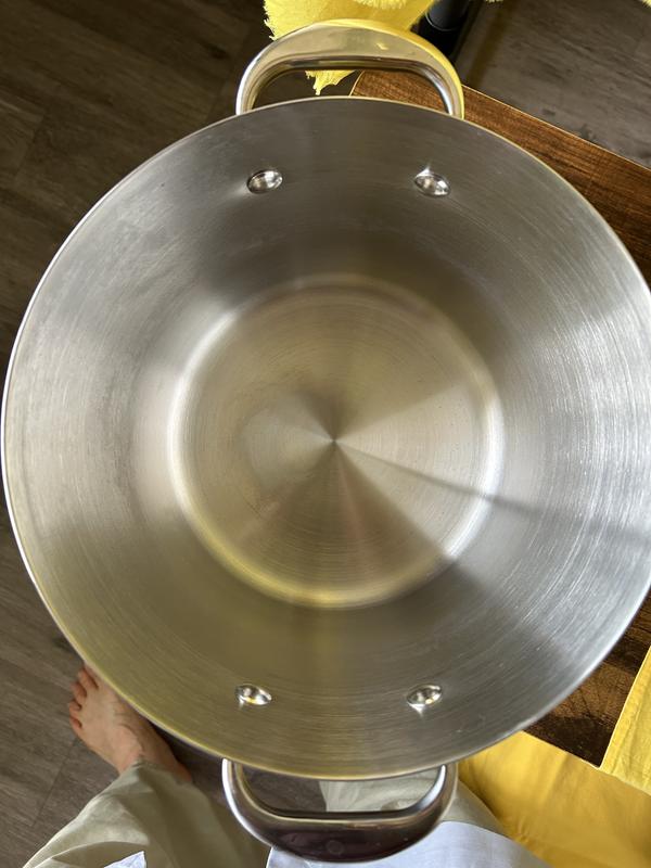 My new stainless steel pot first use.