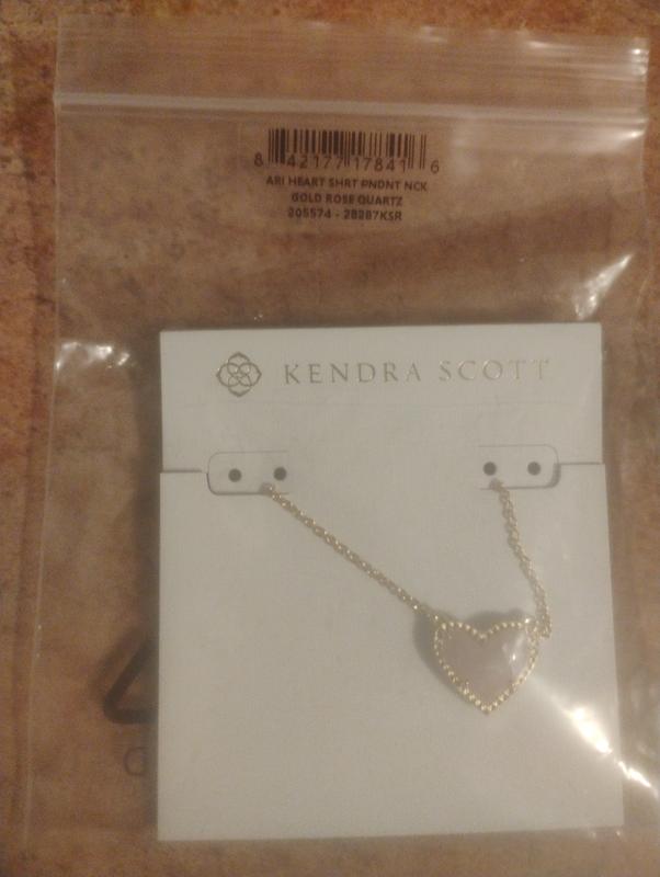 14K Gold Plated and Genuine Stone Ari Heart Pendant Necklace