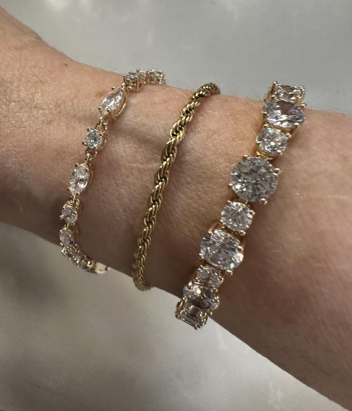 Givenchy Gold-Tone Cubic Zirconia Flex Bracelet - Macy's