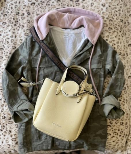 This is how I wear it, but it looks great with spring dresses, too!