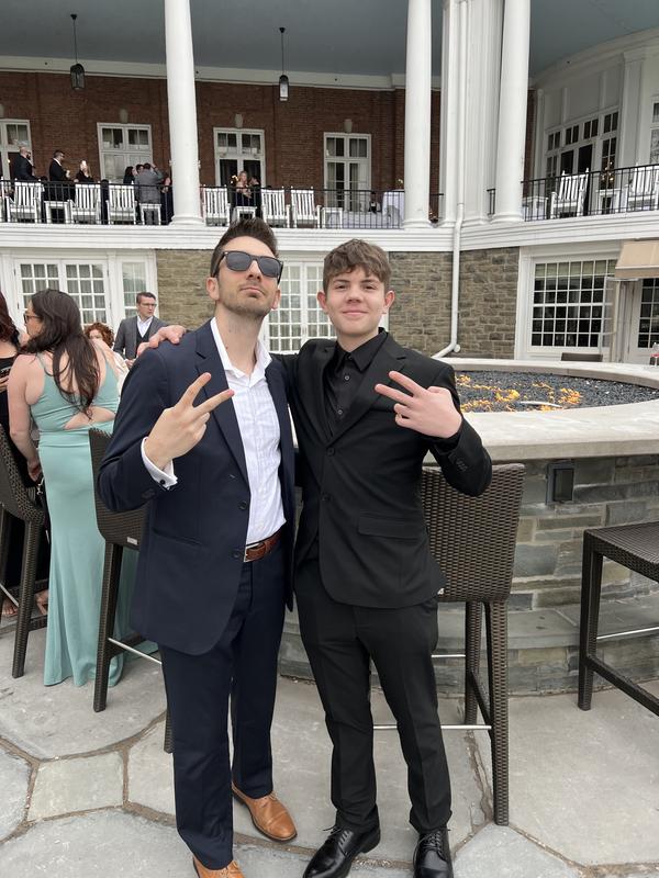 Two coolest guys at the wedding