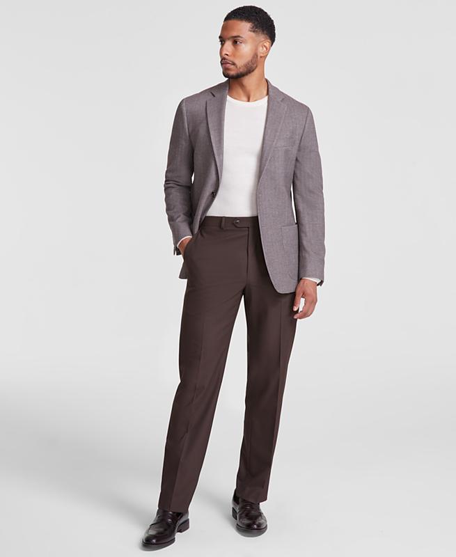 Michael Kors Men's Classic Fit Performance Dress Pants_Tobacco