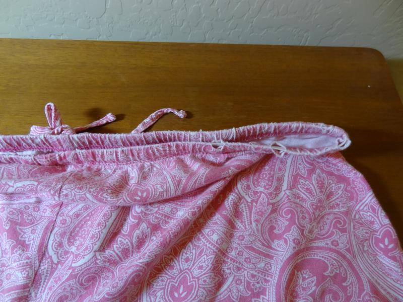 Ex:  Waist band holes in past Ralph Lauren pajama sets