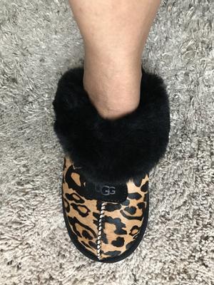 UGG Women s Coquette Leopard Print Calf Hair Shearling Slippers