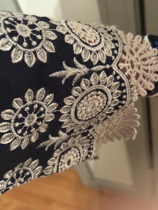 Pretty Top with Emroidered Sleeves