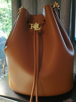 Lauren Ralph Lauren Andie Large Leather Drawstring Bag - Macy's