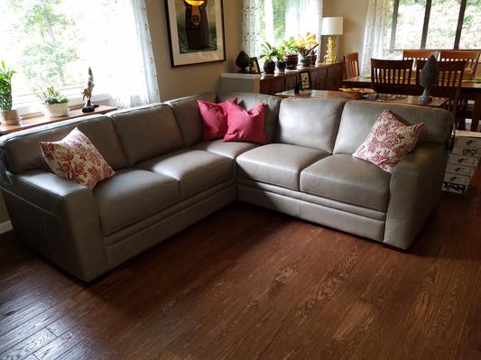 Furniture CLOSEOUT Avenell 137 3 Pc. Leather Sectional with Chaise Created for Macy s Macy s