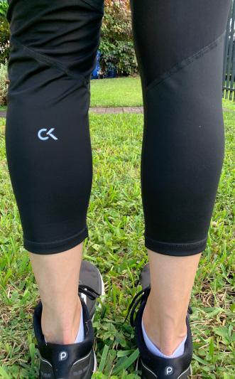 Back Detail, Logo on Lower Left Calf