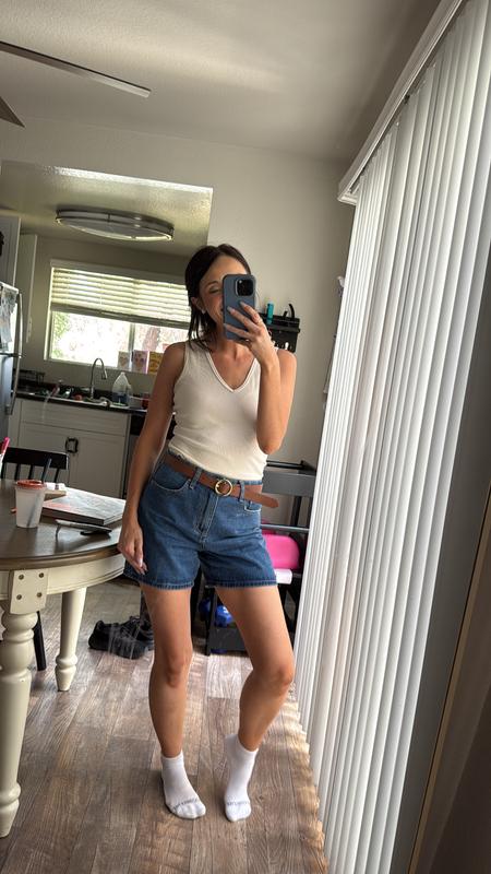 Women's High Rise Denim Shorts, Created for Macy's