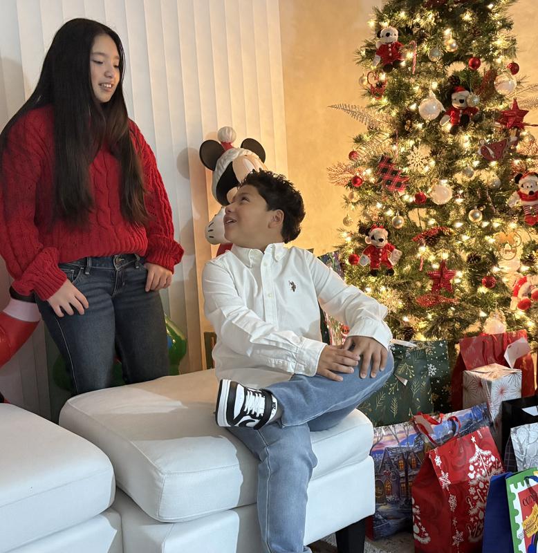 My son is very happy with her shoes