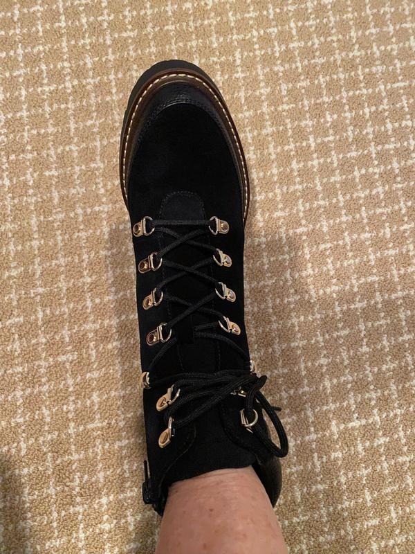 Pretty gold hardware give these a feminine edge