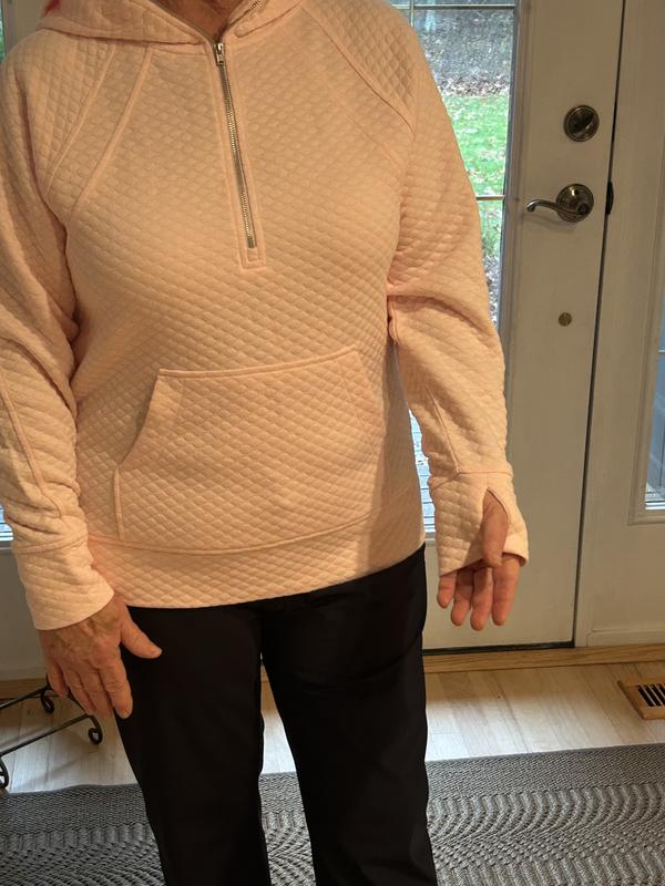 Women's Relaxed Quilted Half-Zip Hoodie, Macy's Exclusive 