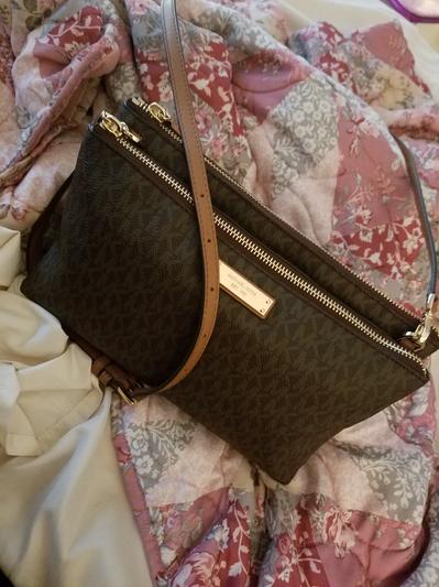 Michael Kors Signature Adele Double-Zip Crossbody - Macy's