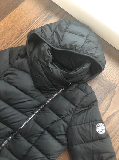 Dkny asymmetrical hooded packable down puffer coat hotsell
