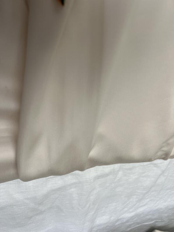 This is next to an Ivory bed skirt