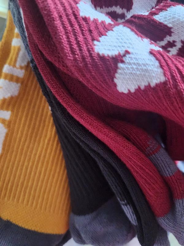 Advertised as orange in stock photo but it's mustard yellow. They are winter thick.