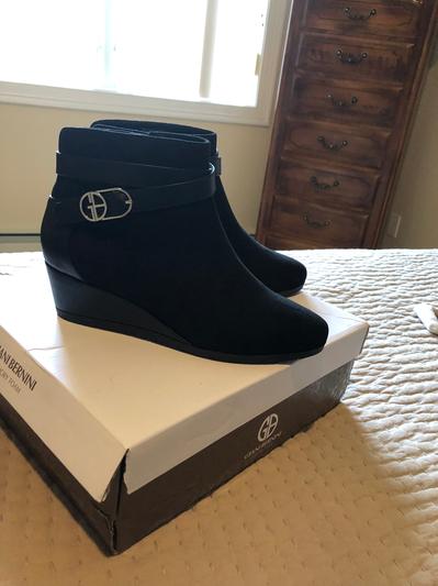 Giani Bernini Women s Cherub Memory Foam Ankle Wedge Booties Created for Macy s Macy s